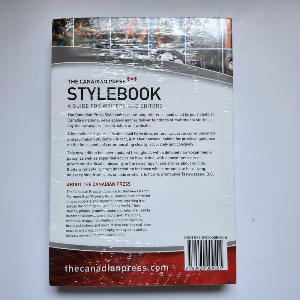 The Canadian Press Stylebook 17th ed A guide for Writers and Editors NEW in Wrap - Picture 6 of 6